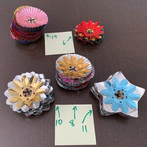 54 Vintage Multi Colored Foil Candle Holders